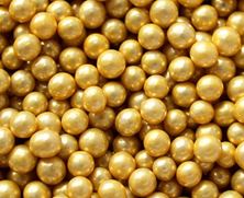 Picture of GOLD EDIBLE PEARLS 4MM EDIBLE SPRINKLES X 50G
